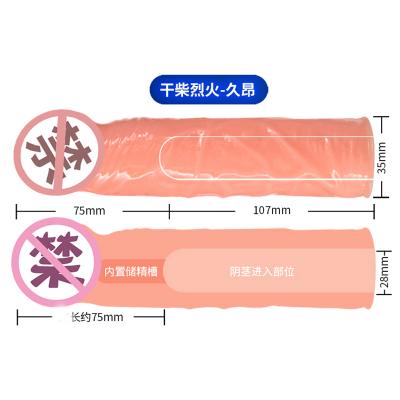 取悦干柴烈火玉茎套久昂加长水晶套_大号变长75mm